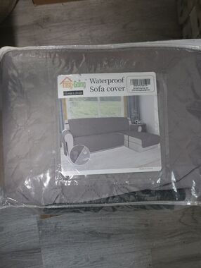 Waterproof L-Shape Sofa Cover in Gray